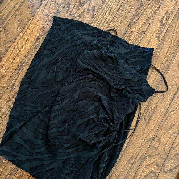 Black Zara maxi dress with cowl neck - Picture 2 of 3